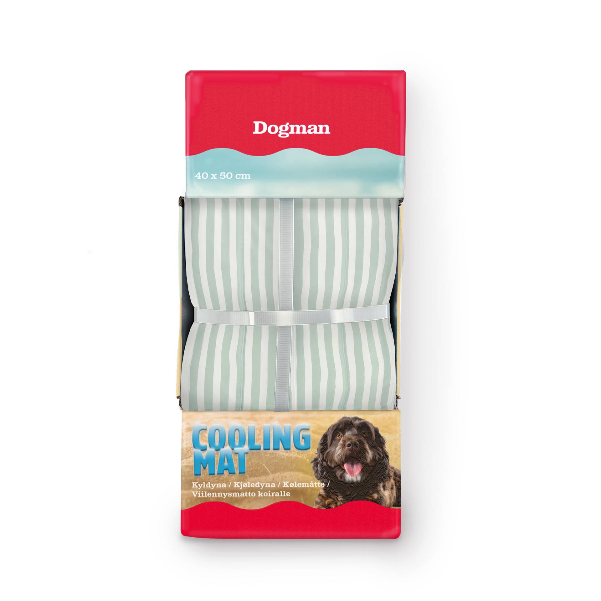 Dogman Kyldyna Randig Turkos - Kylande dyna med kylgel