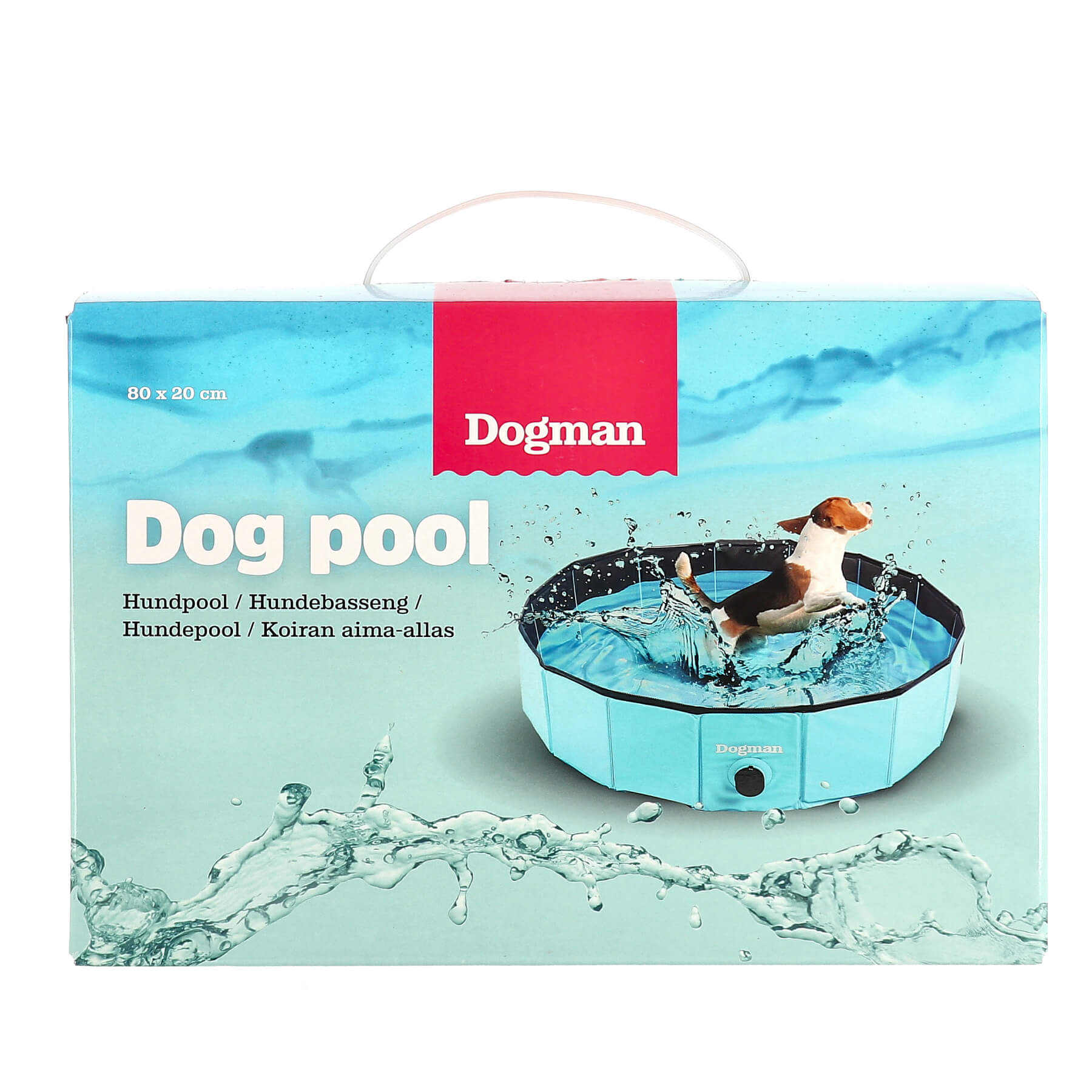 Hund pool i tre storlekar