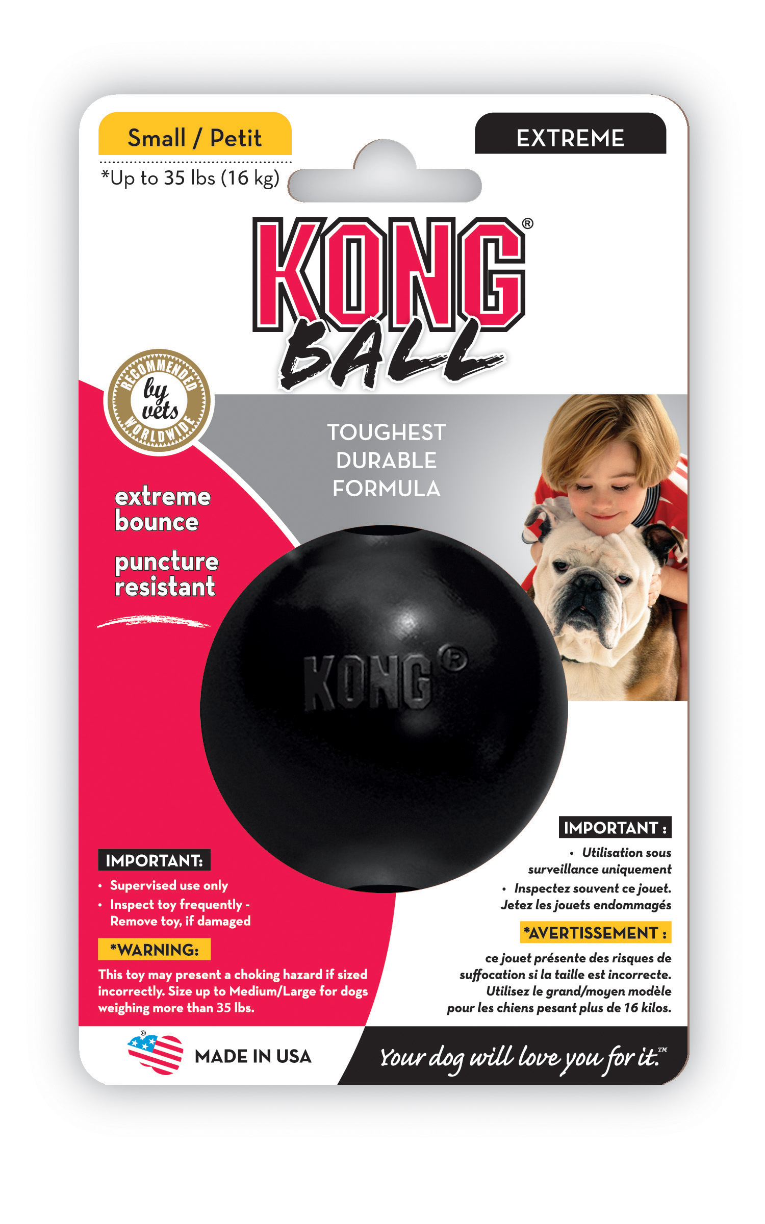 Kong Ball Extreme - Tålig boll för tuffa tuggare