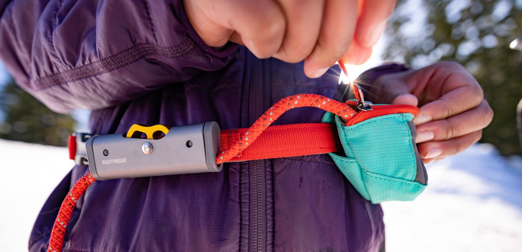 Ruffwear Hitch Hiker™ klätterinspirerat koppel med justerbar längd, finns i två färger