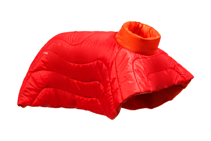 Ruffwear Palisades Sleep Poncho – Packbar fleecefilt för vila utomhus