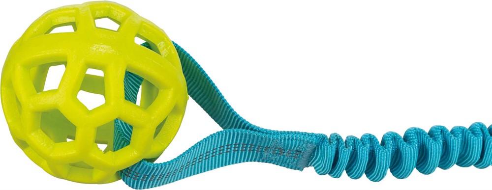 Trixie Bungee Tugger med boll – Dragleksak med stötdämpare, ø 9/48 cm