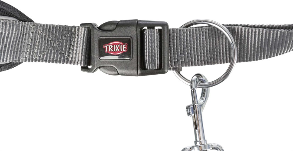 Trixie HandsFreebälte med expander M/L – Löparkoppel med neoprenvaddering och reflexer, midja 70–130 cm