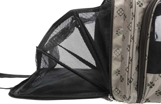 Trixie Transportväska Maxima – Utfällbar, öppnas fram och upp, 33×32×54 cm, beige/brun