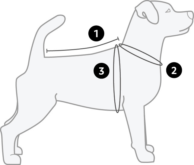 Hundtröja med värmande folie - Hurtta Warming Midlayer ECO_size-guide
