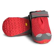 Ruffwear Bark'n Boots Grip Trex, Red Currant (4-Pack)