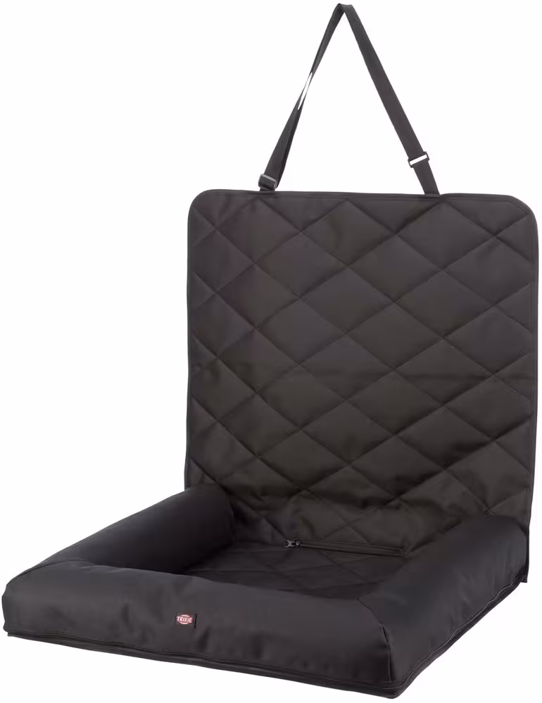 Trixie Bilsäte-dyna för hund – Extra komfort och skydd i bilsätet, 61 × 10 × 50 cm, svart
