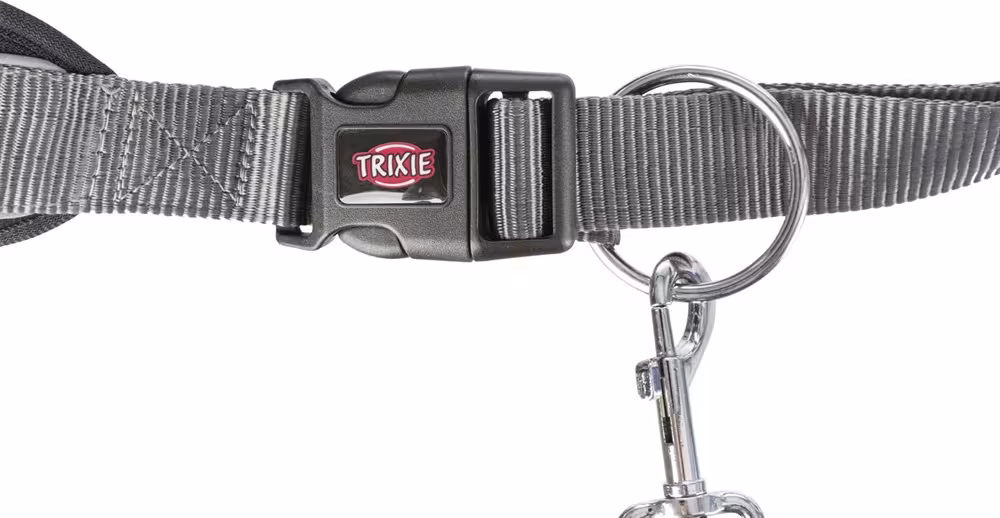 Trixie HandsFreebälte med expander M/L – Löparkoppel med neoprenvaddering och reflexer, midja 70–130 cm