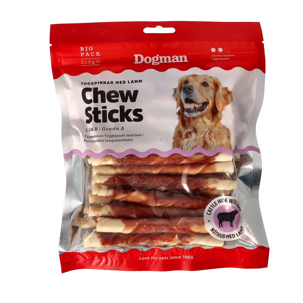 Tuggpinnar med Lamm 25-pack – Dogman