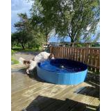 Hund pool i tre storlekar
