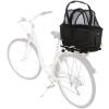 Trixie Cykelkorg Long för pakethållare – Med nätkåpa och vadderad dyna, 29×49×60 cm, svart