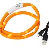 Dogman Blinkhalsband LED - syns tydligt i mörker och regn - Orange - 260607