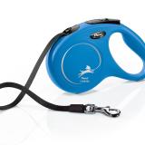 Flexi New Classic Hundkoppel med band - Blå, Small (5m) - 11832