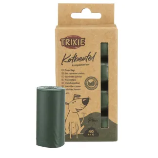 Bajspåsar av majs, komposterbara, 10 rullar x 10 st, skogsgrön (kopia)