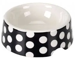 Chacco matskål dots svart