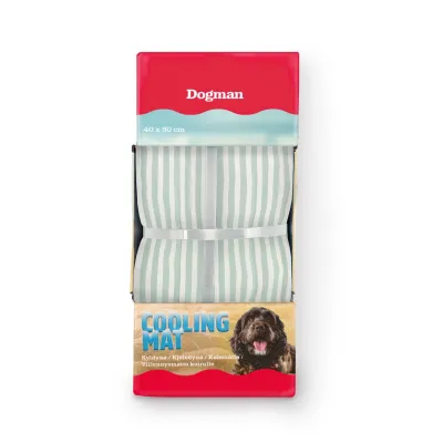 Dogman Kyldyna Randig Turkos - Kylande dyna med kylgel