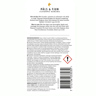 Dogman Päls & Fjun Honung Hundschampo 250ml