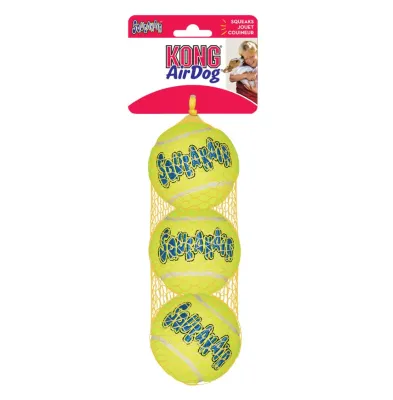 KONG AirDog SqueakAir Balls 3p - Apportbollar med pipljud