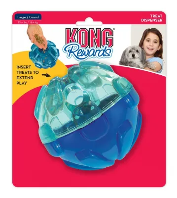 Kong Reward Ball Blå L – Aktiveringsleksak i TPR