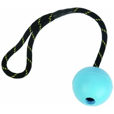 Massiv gummiboll med snöre