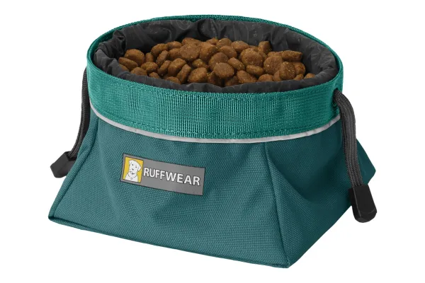 Ruffwear Quencher Cinch Top, hopfällbar mat/vattenskål med topp förslutning