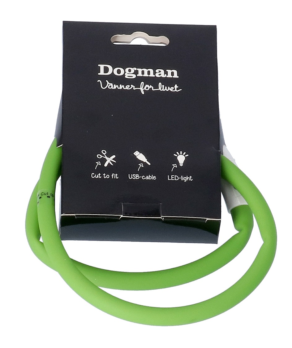 Dogman Blinkhalsband LED - syns tydligt i mörker och regn - Grön - 260619