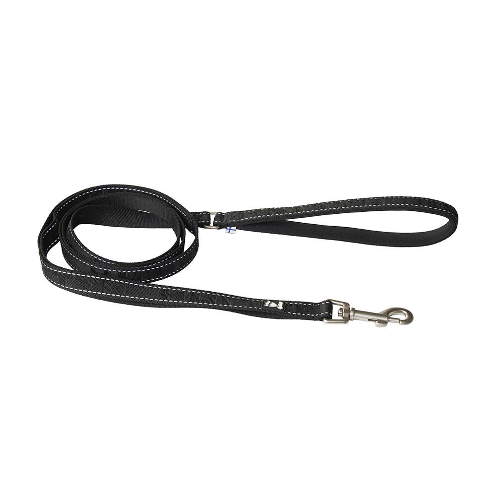 Hurtta Casual Reflexkoppel ECO - Hallbart vardagskoppel med 3M-reflex - Raven, 180 cm - HUR-CASUAL-LEASH-RAVE
