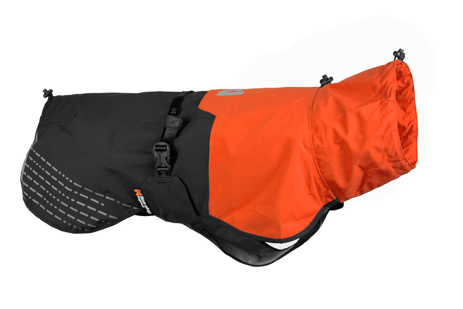 Non-Stop Dogwear, Fjord raincoat, Regntäcke - Black/Orange, 24 - 29632