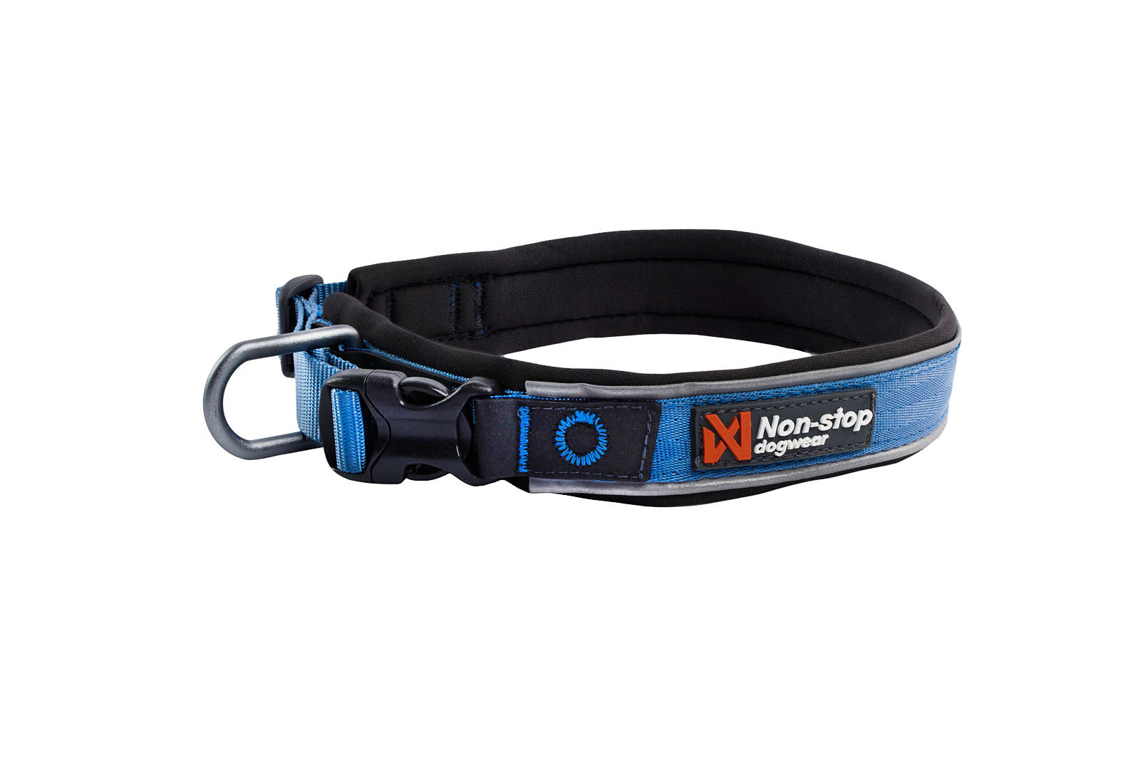 Non Stop Dogwear Roam collar – Hundhalsband med tryckavlastande stoppning - Blå, XS - 3472