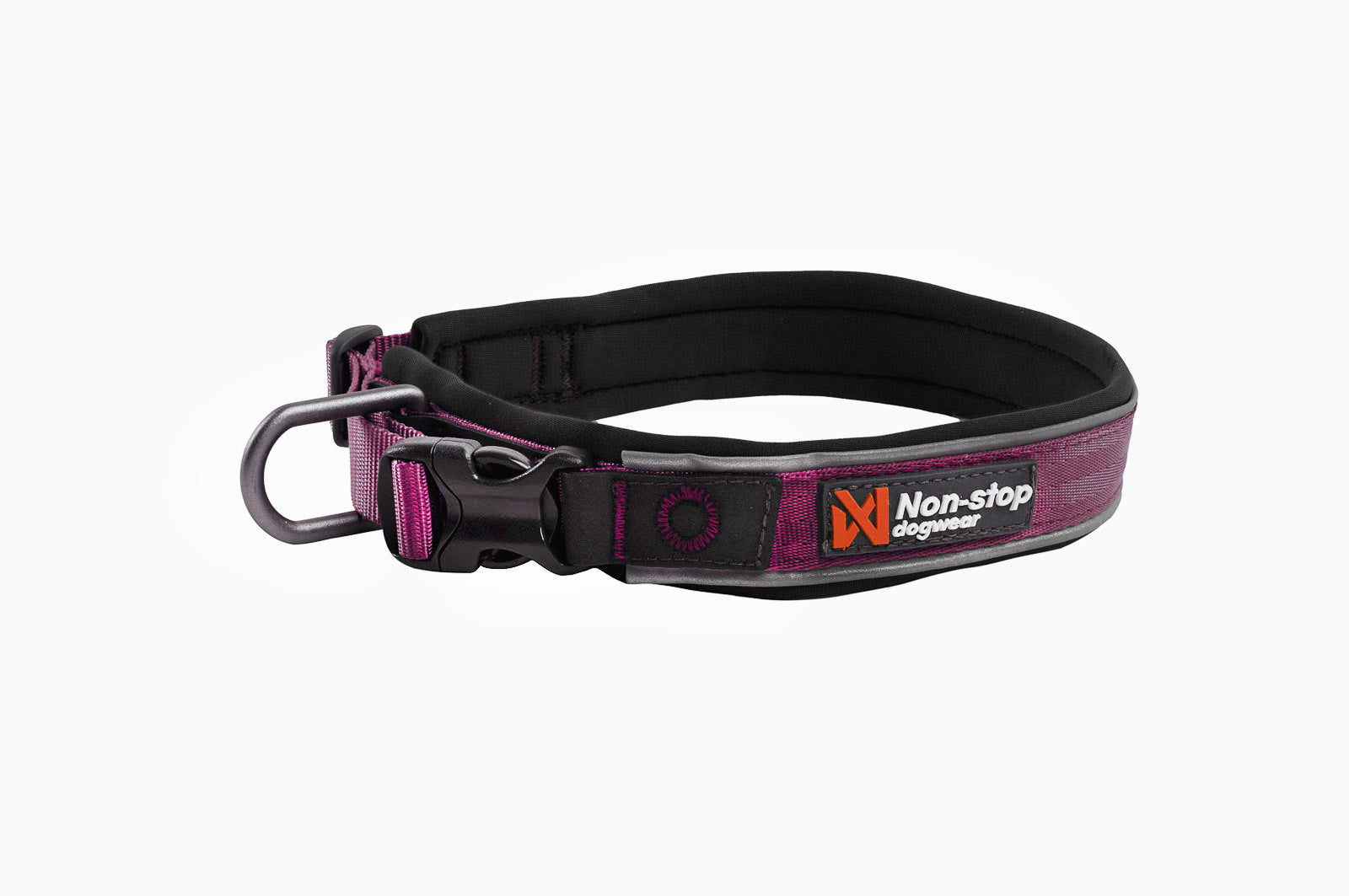 Non Stop Dogwear Roam collar – Hundhalsband med tryckavlastande stoppning - Lila, XS - 3457