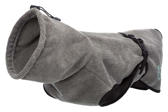 Trixie Badrock Frotté – Torkar och värmer hunden efter bad och regn - Grå, XS - 23571
