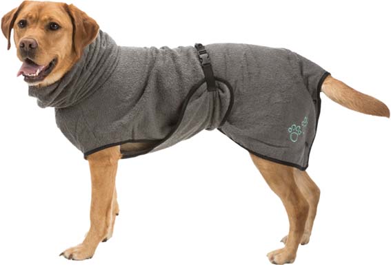 Trixie Badrock Frotté – Torkar och värmer hunden efter bad och regn - Grå, XS - 23571