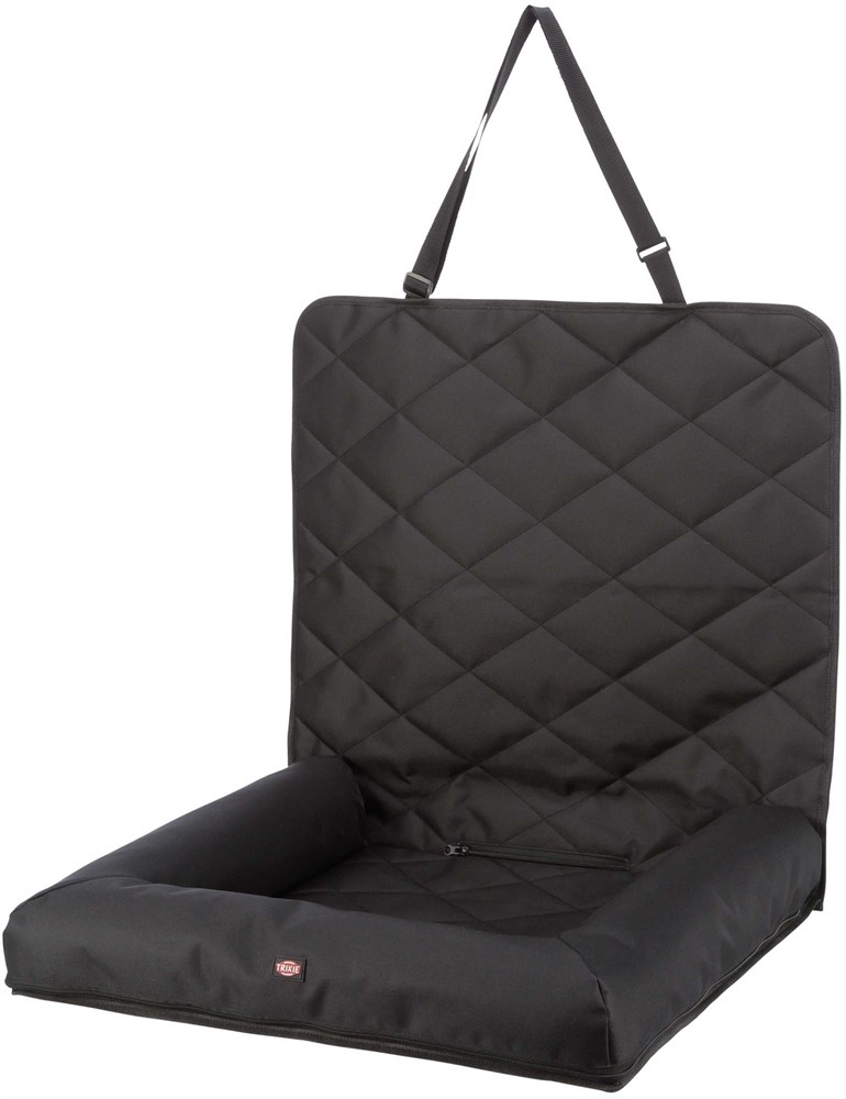 Trixie Bilsäte-dyna för hund – Extra komfort och skydd i bilsätet, 61 × 10 × 50 cm, svart - Svart - 13205