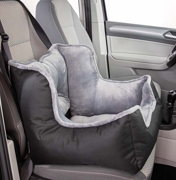 Trixie Bilsäte för hund – Trygg och bekväm plats i bilen, 50 × 40 × 50 cm, svart/grå - Svart/grå - 13179