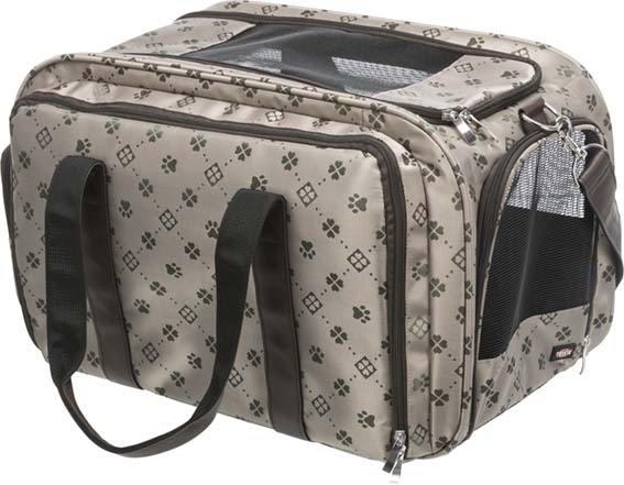 Trixie Transportväska Maxima – Utfällbar, öppnas fram och upp, 33×32×54 cm, beige/brun - Beige/brun - 28903