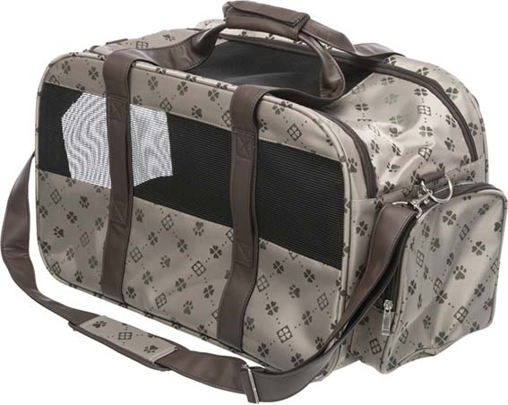 Trixie Transportväska Maxima – Utfällbar, öppnas fram och upp, 33×32×54 cm, beige/brun - Beige/brun - 28903