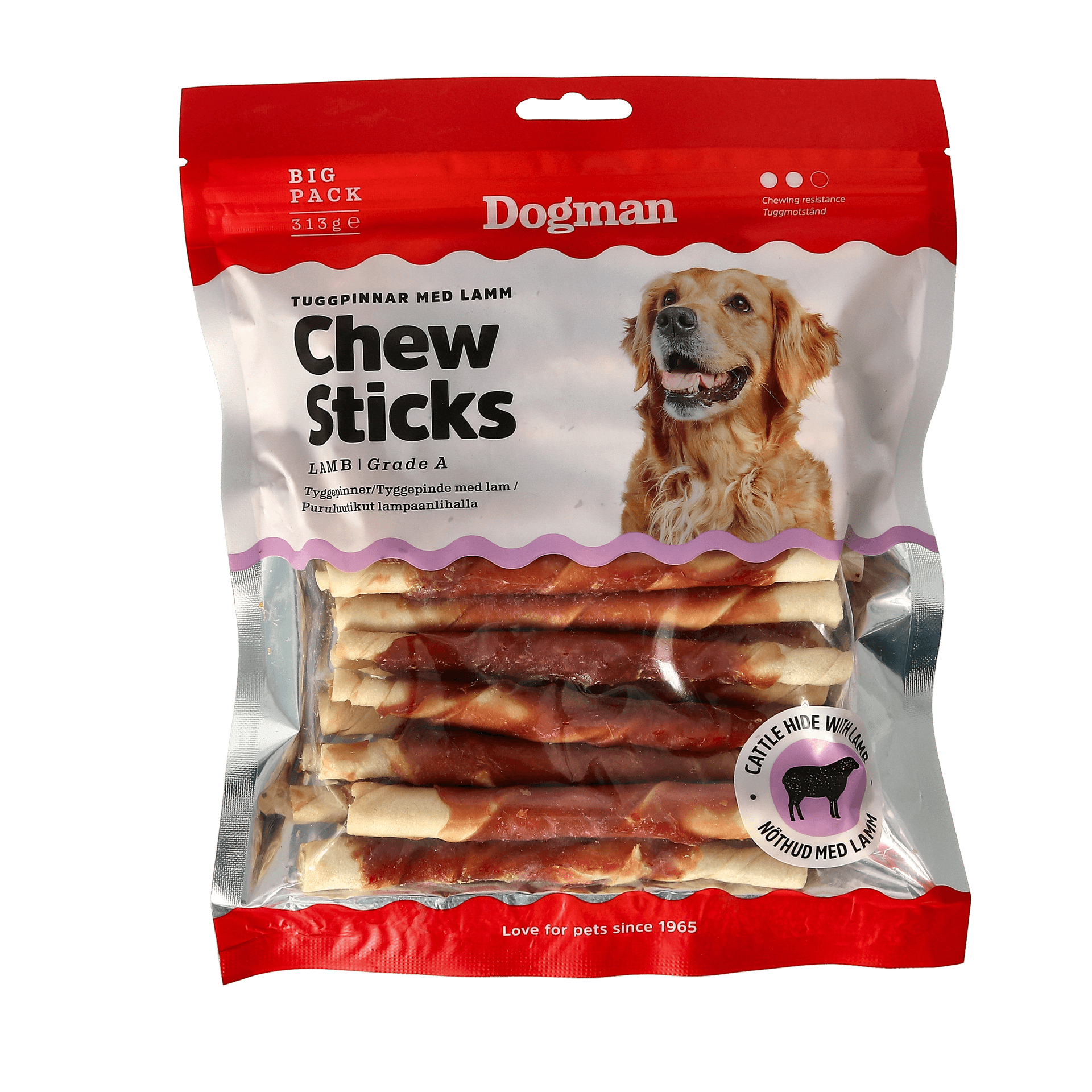 Tuggpinnar med Lamm 25-pack – Dogman - 310238