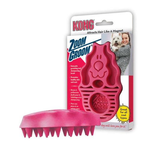 Kong ZoomGroom borste rosa