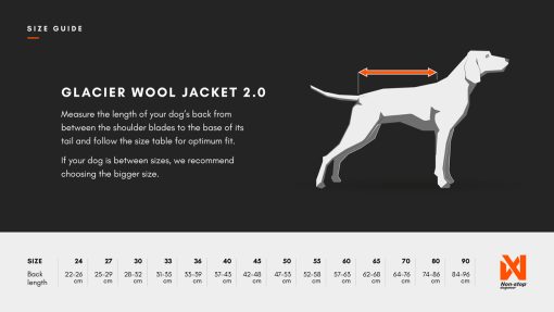 Glacier wool jacket 2.0, hundtäcke i ull från Non-Stop Dogwear - Bild 4