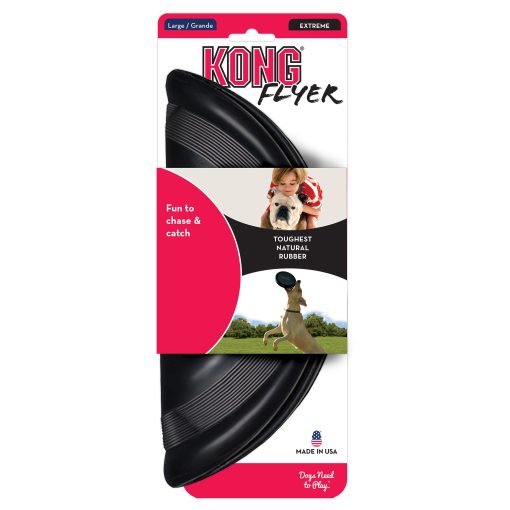 Hundfrisbee Kong Flyer, Svart - Bild 3